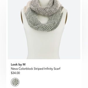 Colorblock striped infinity scarf by M